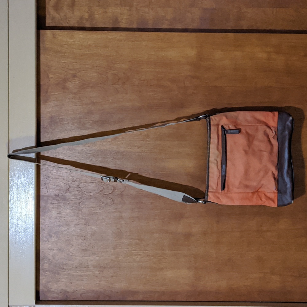 Coach Canvas Messenger Bag - Orange - Picture 3 of 5